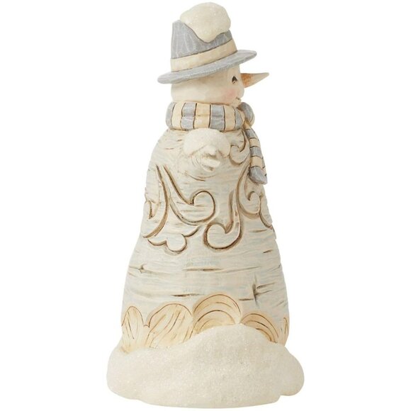Enesco Jim Shore Heartwood Creek White Woodland Snowman in Top Hat Figurine NEW - Picture 4 of 6